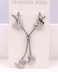 Stainless steel jewelry Necklace Earrings set Wholesale