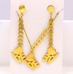 Stainless steel jewelry Necklace Earrings set Wholesale