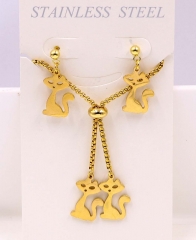 Stainless steel jewelry Necklace Earrings set Wholesale