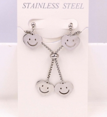 Stainless steel jewelry Necklace Earrings set Wholesale