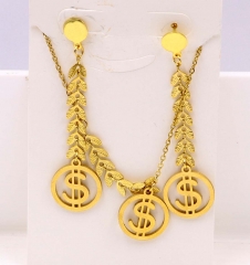 Stainless steel jewelry Necklace Earrings set Wholesale