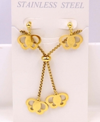 Stainless steel jewelry Necklace Earrings set Wholesale