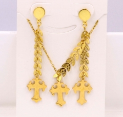 Stainless steel jewelry Necklace Earrings set Wholesale