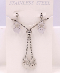 Stainless steel jewelry Necklace Earrings set Wholesale