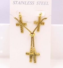 Stainless steel jewelry Necklace Earrings set Wholesale