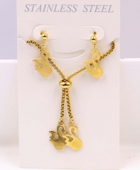 Stainless steel jewelry Necklace Earrings set Wholesale