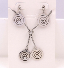 Stainless steel jewelry Necklace Earrings set Wholesale