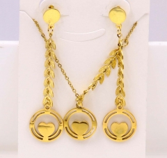 Stainless steel jewelry Necklace Earrings set Wholesale