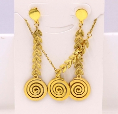 Stainless steel jewelry Necklace Earrings set Wholesale