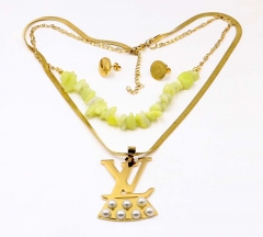 Stainless steel jewelry Necklace Earrings set Wholesale