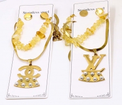 Stainless steel jewelry Necklace Earrings set Wholesale