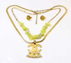 Stainless steel jewelry Necklace Earrings set Wholesale