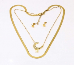 Stainless steel jewelry Necklace Earrings set Wholesale