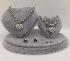 Stainless steel jewelry Necklace Earrings Ring bracelet set Wholesale