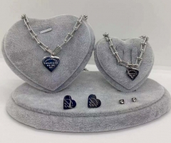 Stainless steel jewelry Necklace Earrings Ring bracelet set Wholesale