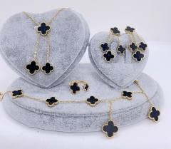 Stainless steel jewelry Necklace Earrings Ring bracelet set Wholesale