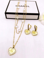 Stainless steel jewelry Necklace Earrings bracelet set Wholesale