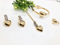 Stainless steel jewelry Necklace Earrings Ring bracelet set Wholesale