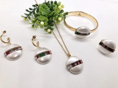 Stainless steel jewelry Necklace Earrings Ring bracelet set Wholesale