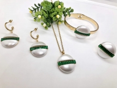 Stainless steel jewelry Necklace Earrings Ring bracelet set Wholesale