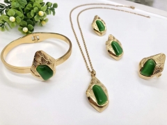 Stainless steel jewelry Necklace Earrings Ring bracelet set Wholesale