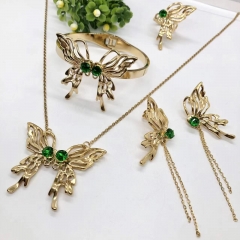 Stainless steel jewelry Necklace Earrings Ring bracelet set Wholesale