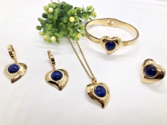 Stainless steel jewelry Necklace Earrings Ring bracelet set Wholesale