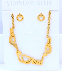Stainless steel jewelry Necklace Earrings set Wholesale