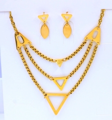 Stainless steel jewelry Necklace Earrings set Wholesale