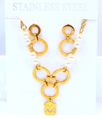 Stainless steel jewelry Necklace Earrings set Wholesale