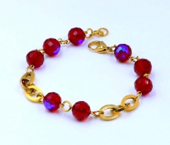 Stainless steel jewelry women beaded bracelet  Wholesale