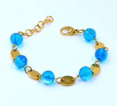 Stainless steel jewelry women beaded bracelet  Wholesale