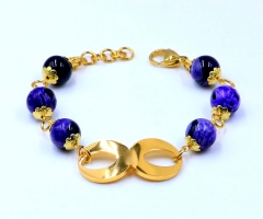 Stainless steel jewelry women beaded bracelet  Wholesale