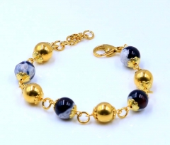 Stainless steel jewelry women beaded bracelet  Wholesale