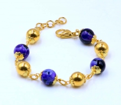 Stainless steel jewelry women beaded bracelet  Wholesale