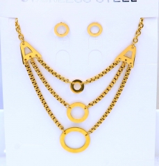Stainless steel jewelry Necklace Earrings set Wholesale