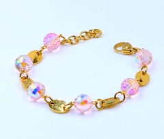 Stainless steel jewelry women beaded bracelet  Wholesale