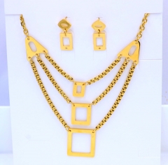 Stainless steel jewelry Necklace Earrings set Wholesale