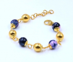Stainless steel jewelry women beaded bracelet  Wholesale