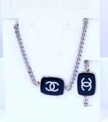Stainless steel jewelry Necklace bracelet set Wholesale
