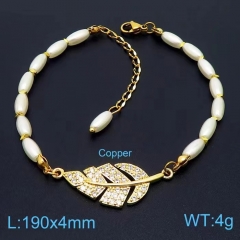 Stainless steel jewelry women beaded bracelet  Wholesale