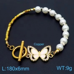 Stainless steel jewelry women beaded bracelet  Wholesale