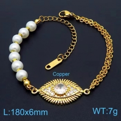 Stainless steel jewelry women beaded bracelet  Wholesale