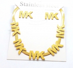 Stainless steel jewelry necklace earring set wholesale