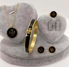 Stainless steel jewelry Necklace Earrings Ring bracelet set Wholesale
