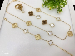 Stainless steel jewelry Necklace Earrings Ring bracelet set Wholesale