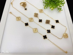 Stainless steel jewelry Necklace Earrings Ring bracelet set Wholesale