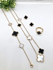 Stainless steel jewelry Necklace Earrings Ring bracelet set Wholesale