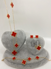Stainless steel jewelry Necklace Earrings Ring bracelet set Wholesale