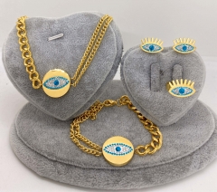 Stainless steel jewelry Necklace Earrings Ring bracelet set Wholesale